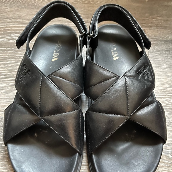 Prada Quilted Lug Sole Sandals - Picture 2 of 5